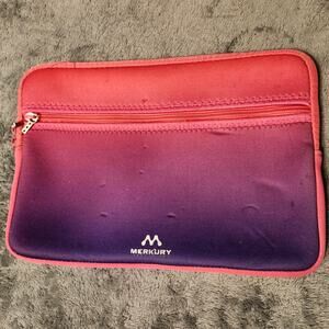 Small Laptop Or Tablet Sleeve Neophrene, Pink And Purple Ombre